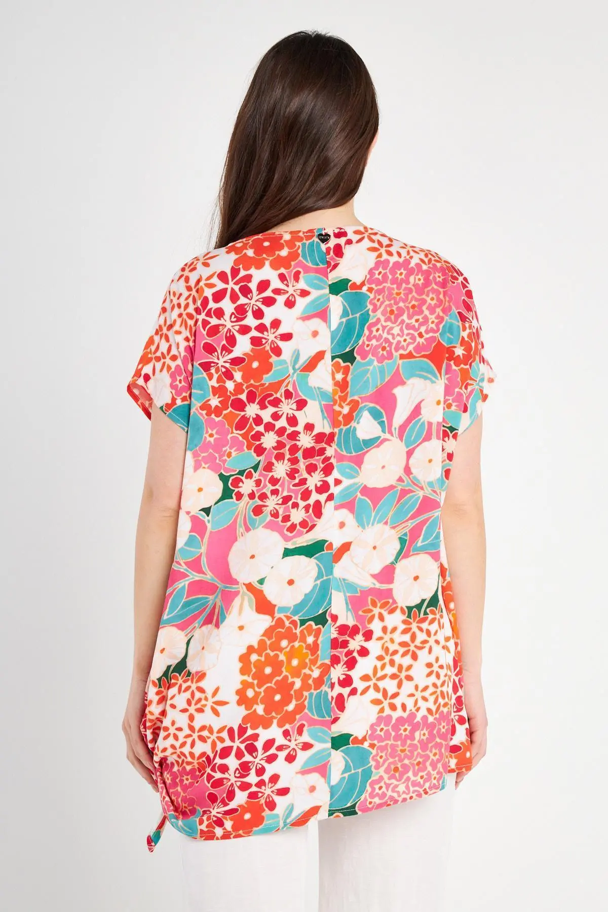 Maglia fantasia floreale FUXIA - Image 4