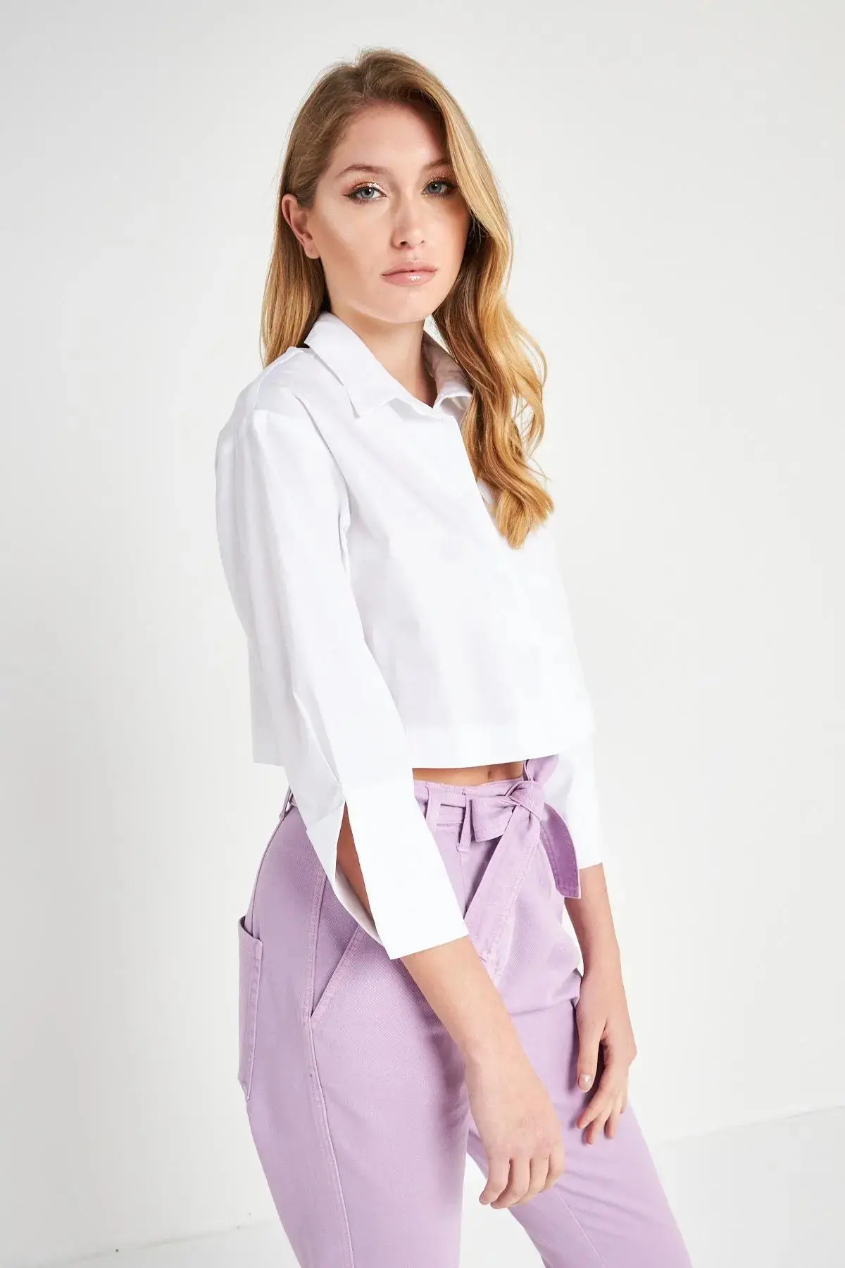 Camicia crop BIANCO - Image 3