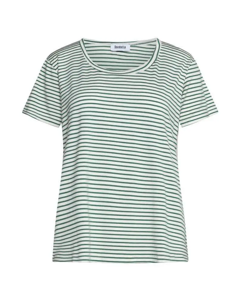 Maglia in fantasia righe LATTE-VERDE
