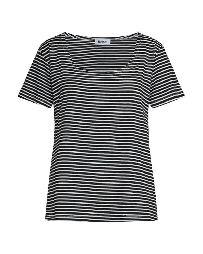 Maglia in fantasia righe NERO-PANNA