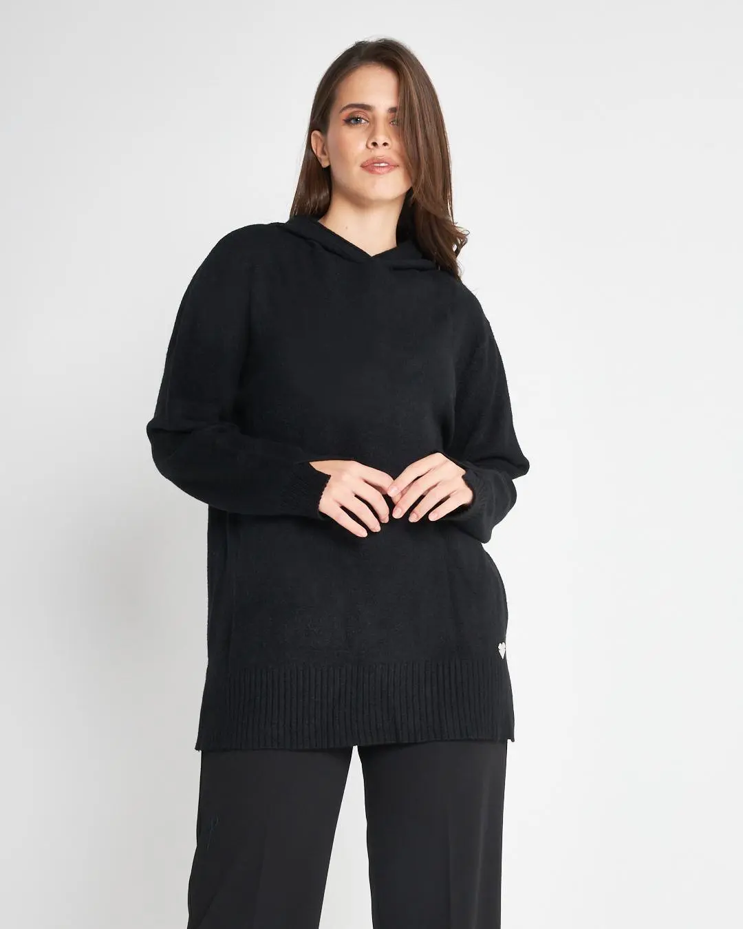 Felpa in maglia NERO - Image 3
