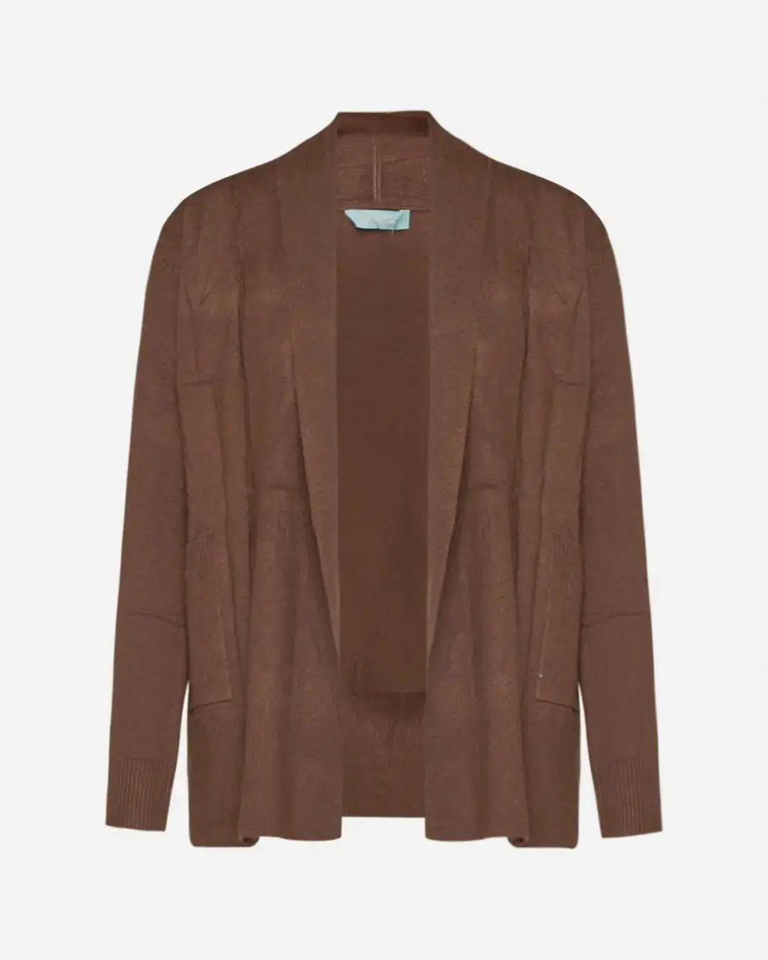 Cardigan tinta unita Marrone
