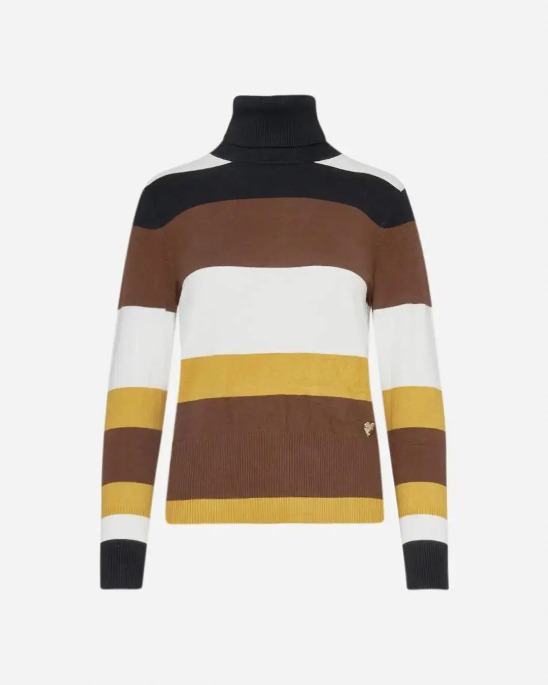 Maglia dolcevita a righe MULTICOLOR