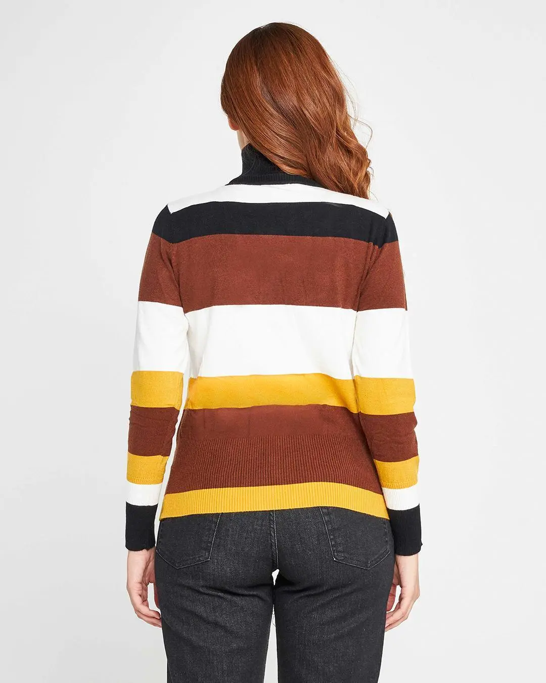 Maglia dolcevita a righe MULTICOLOR - Image 3
