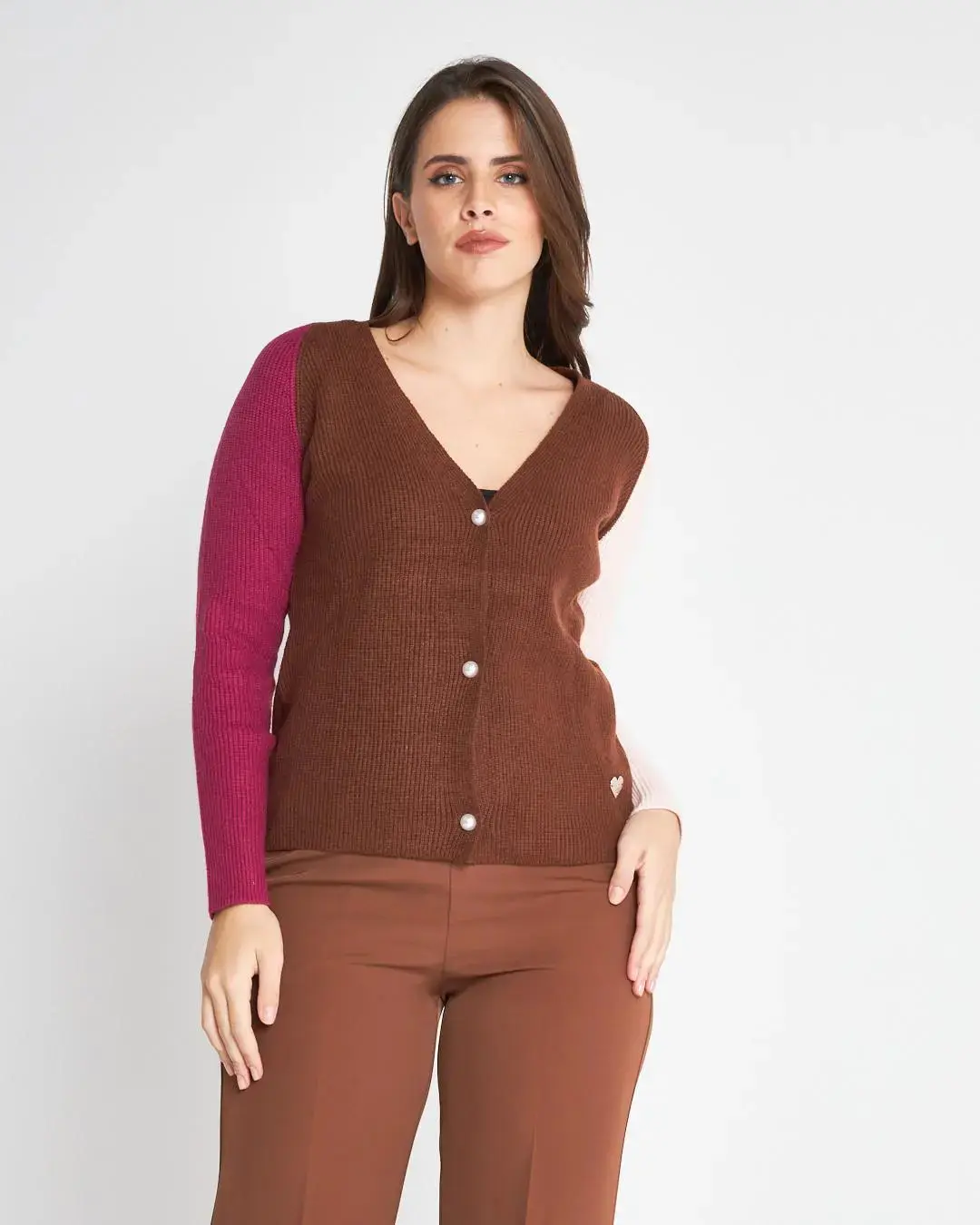 Cardigan a costa inglese CACAO - Image 2