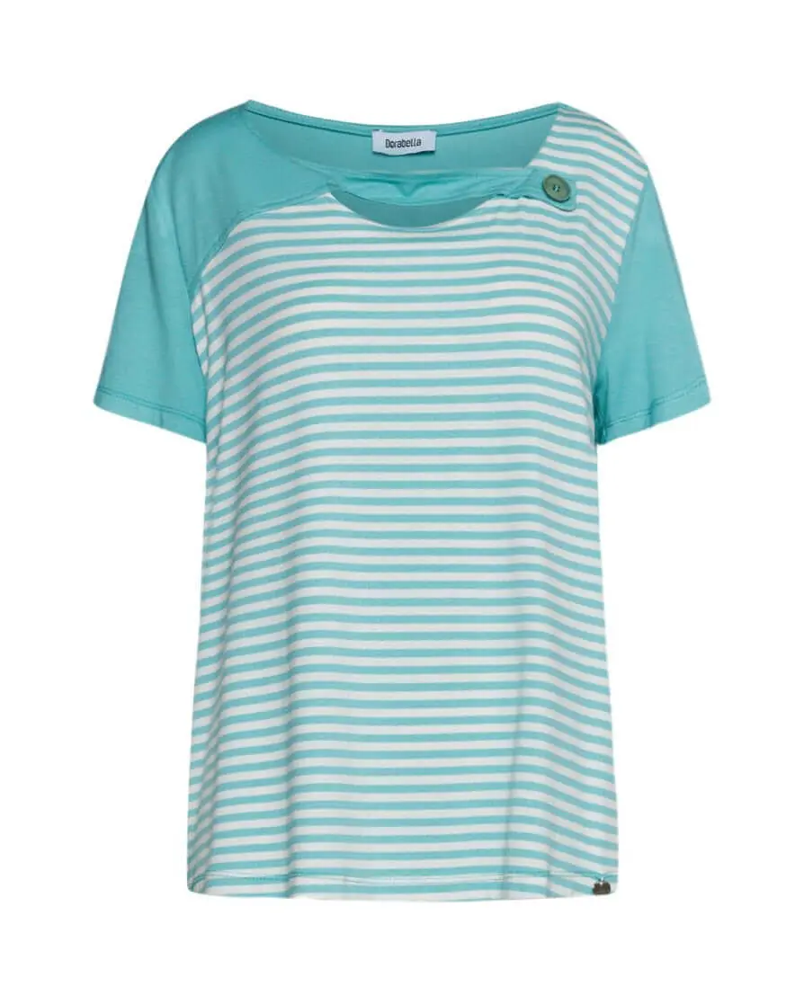 Maglia righe con bottone TIFFANY