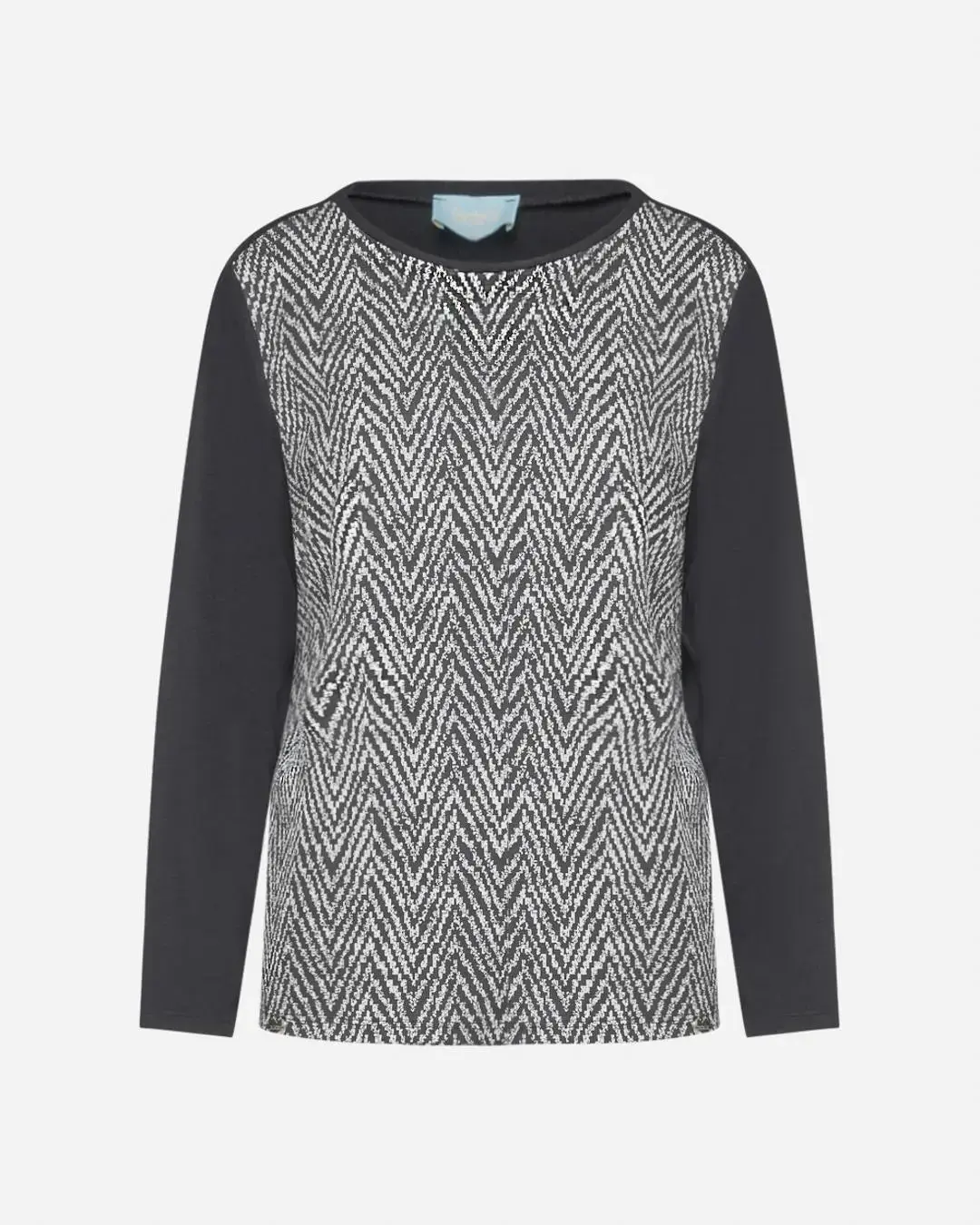 Maglia viscosa spigata NERO-BIANCO