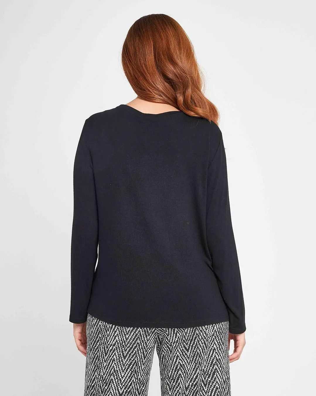 Maglia viscosa spigata NERO-BIANCO - Image 4