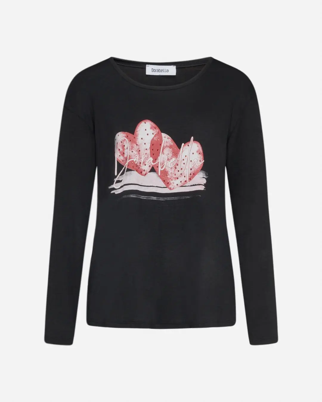Maglia stampa cuori Nero - Image 2