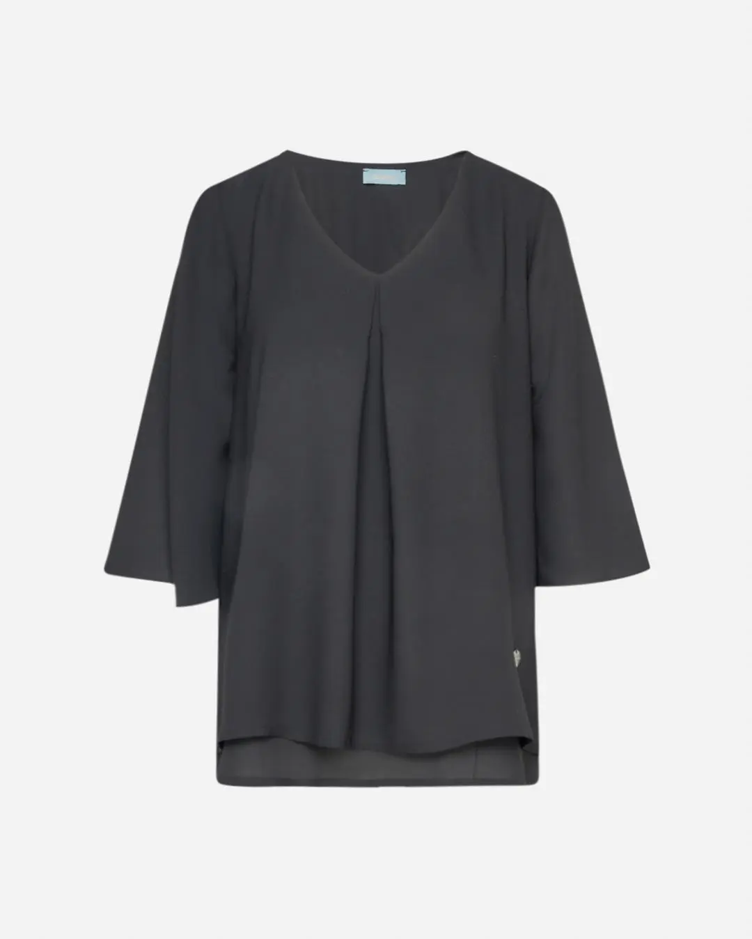 Blusa con pinces aperta Nero - Image 2