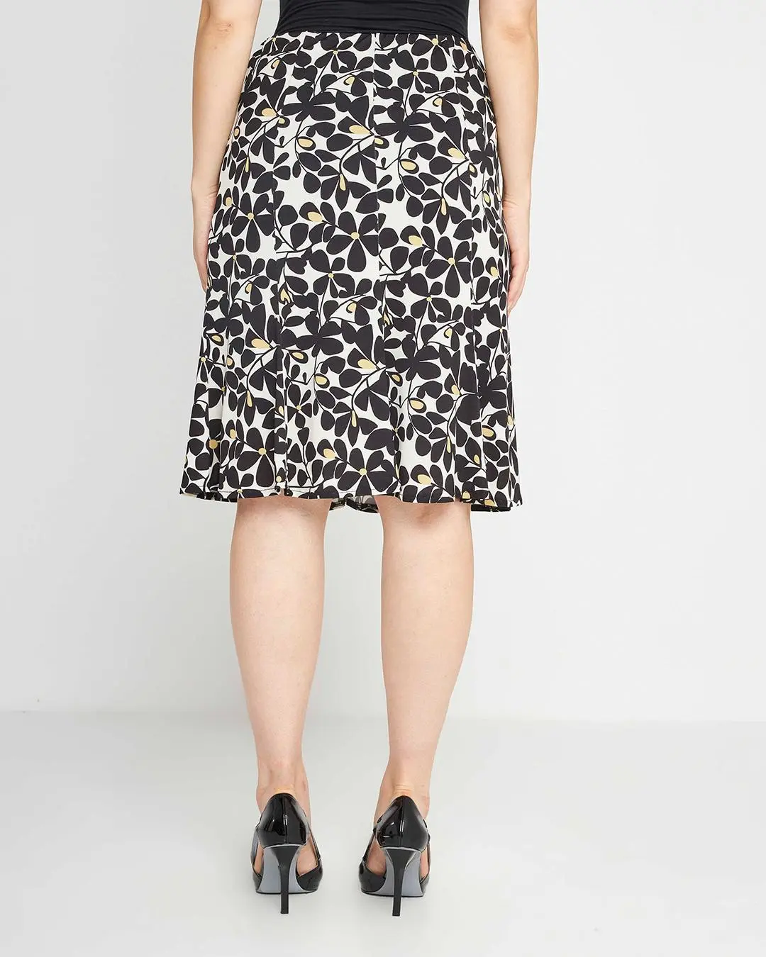 Gonna godet glam flower Nero - Image 4