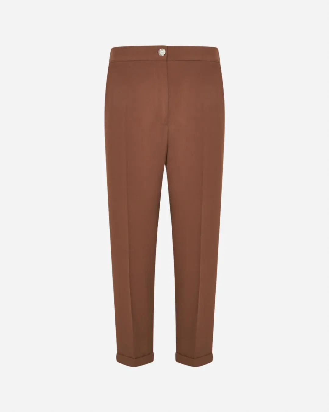 Pantalone bottone gioello Marrone - Image 2