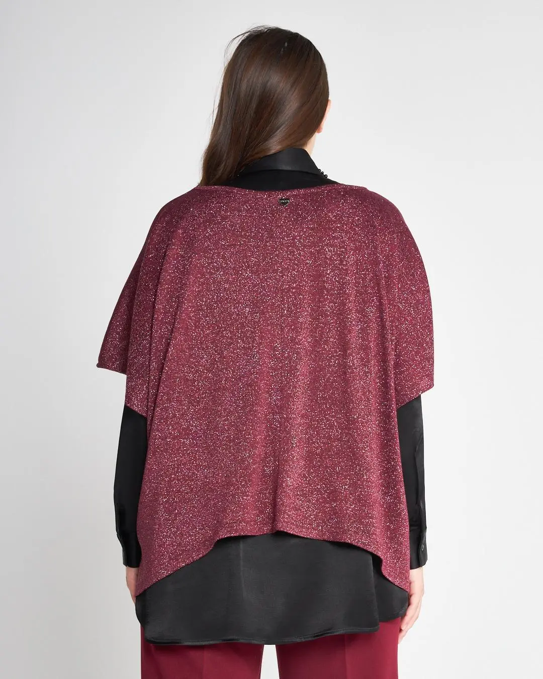 Maglia poncho BORDEAUX - Image 4