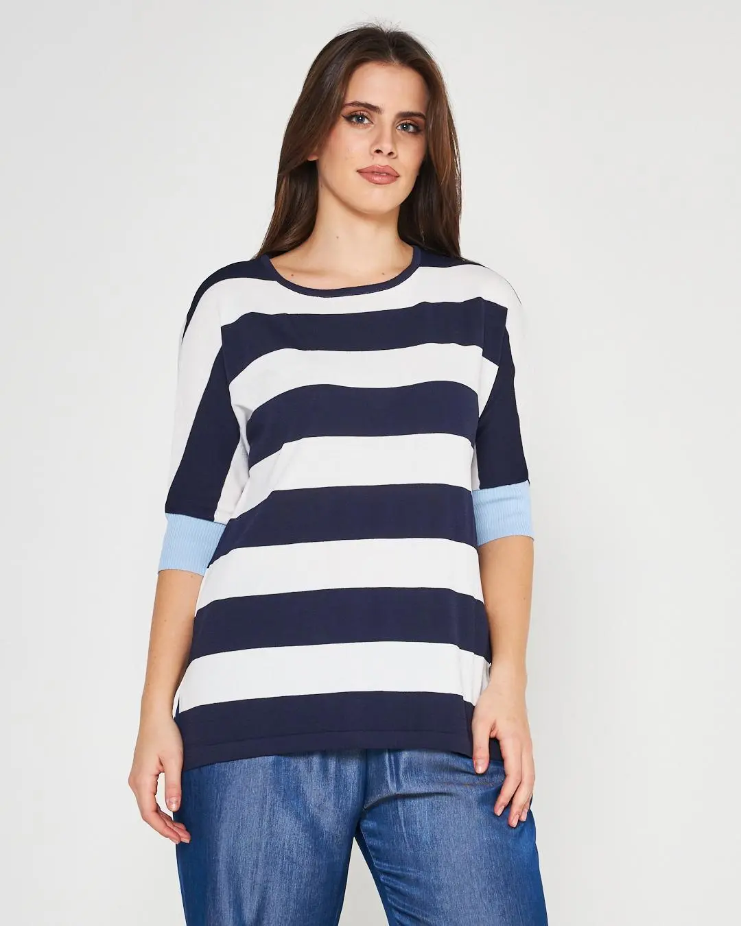 Maglia a righe BLUE NAVY-BIANCO