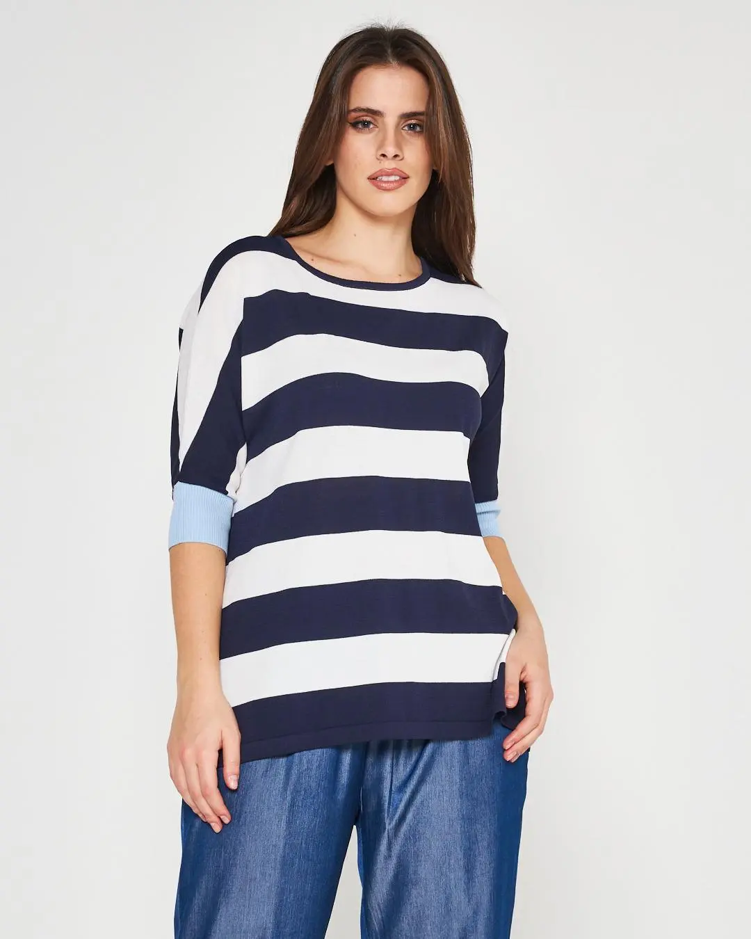 Maglia a righe BLUE NAVY-BIANCO - Image 3