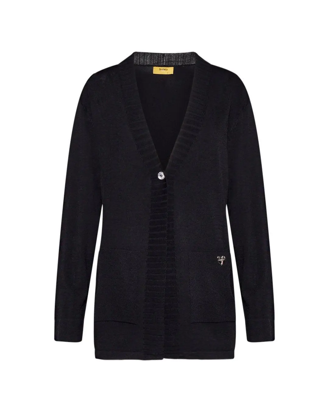 Cardigan scollo  a V NERO - Image 2