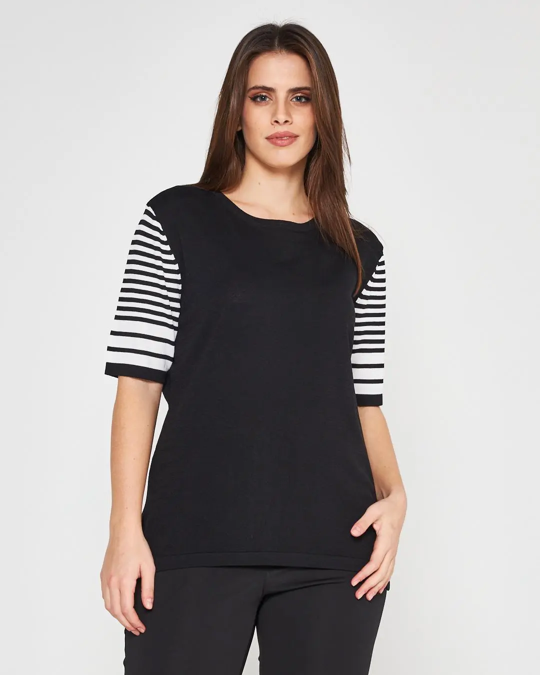 Maglia a righe NERO-BIANCO - Image 3