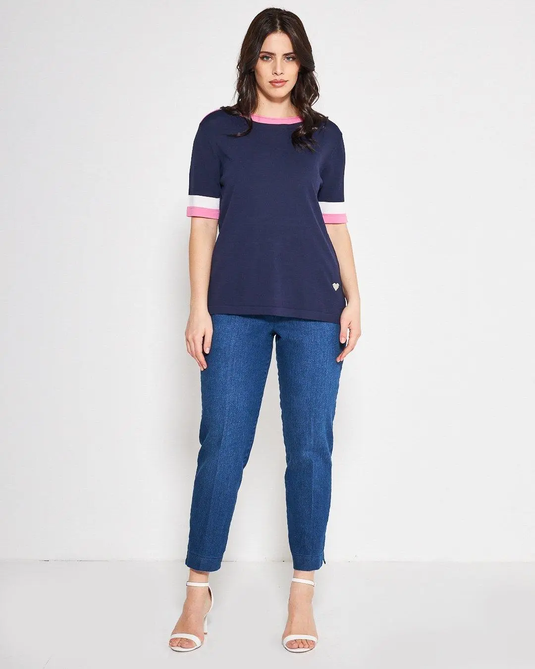 Maglia profili a contrasto BLUE NAVY - Image 4
