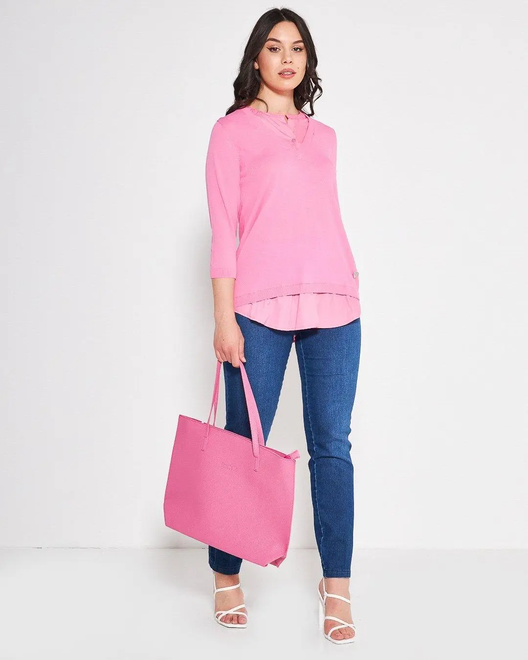 Maglia con camicia ROSA BUBBLE - Image 6