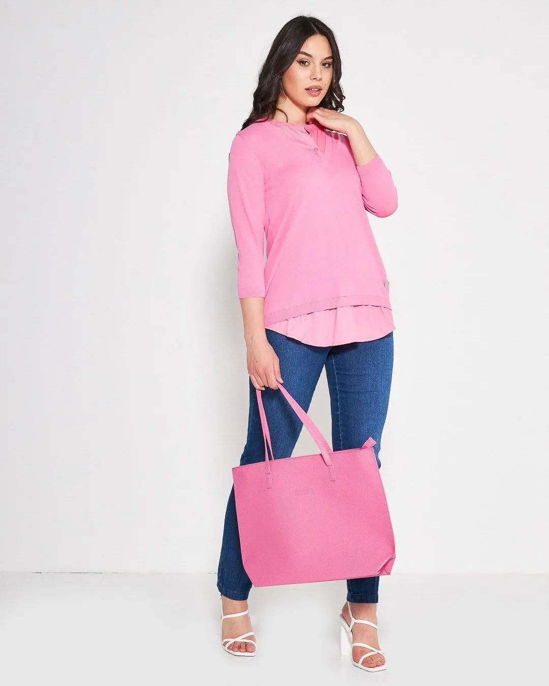 Maglia con camicia ROSA BUBBLE - Image 7