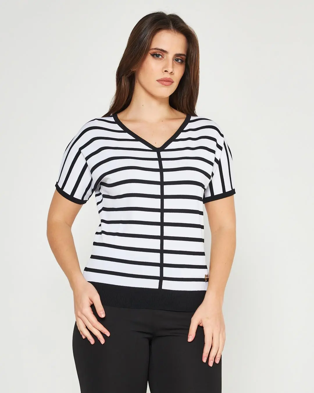 Maglia a righe BLACK-WHITE - Image 3