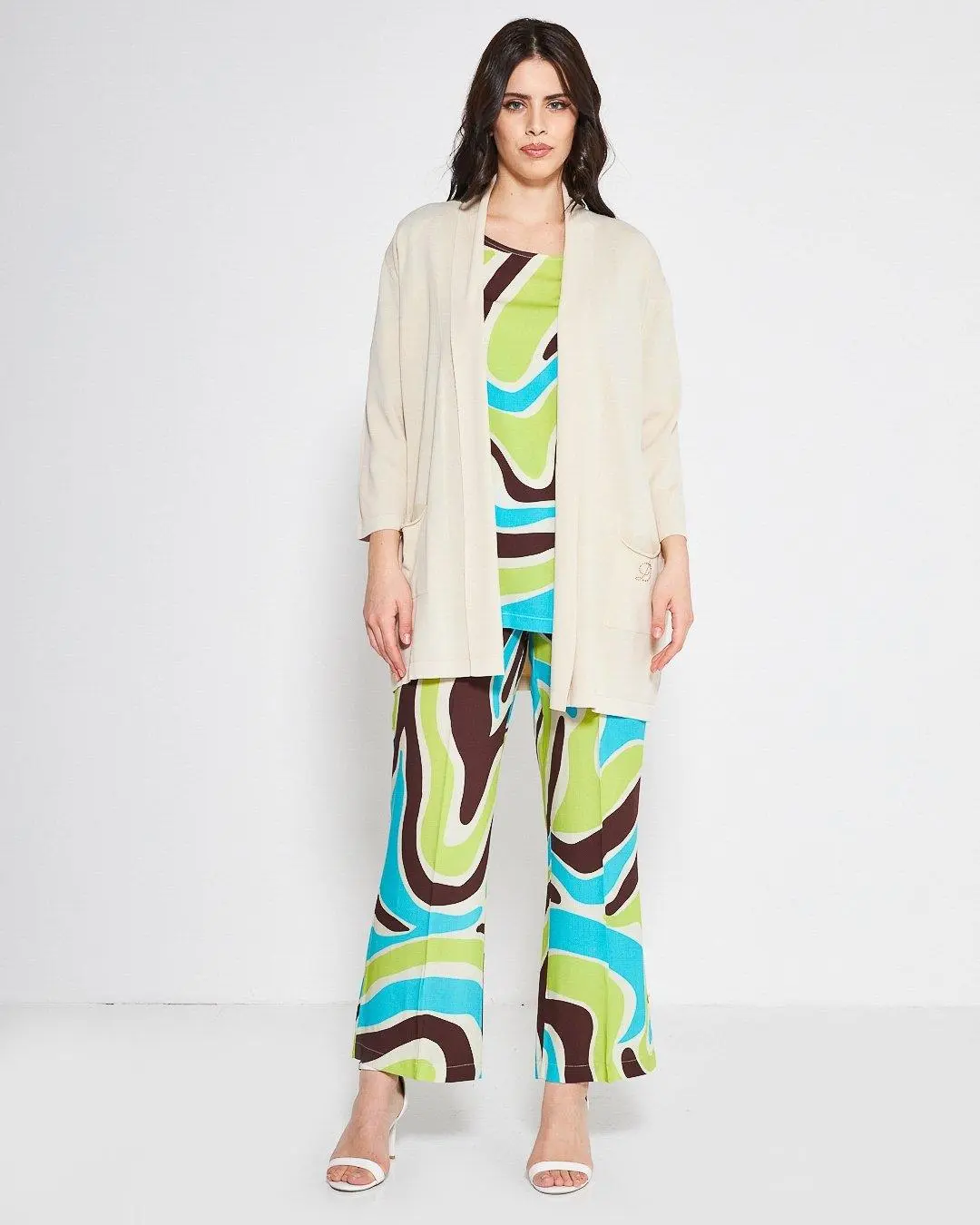 Cardigan basic LIGHT BEIGE - Image 6