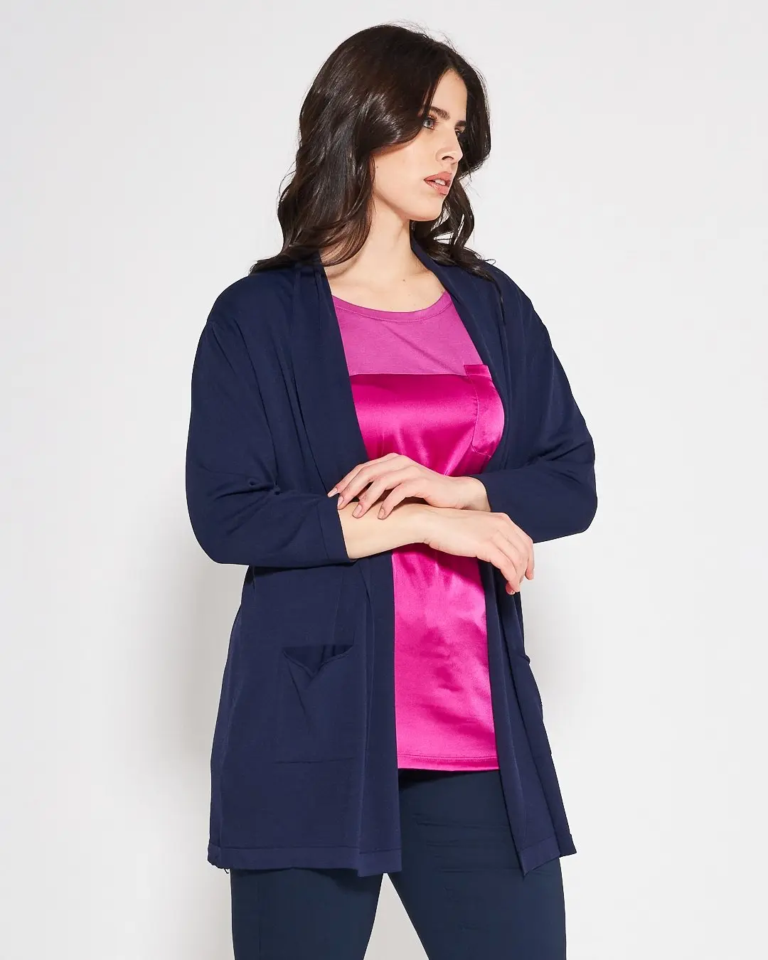 Cardigan basic BLUE NAVY - Image 3