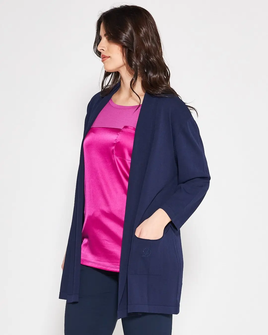 Cardigan basic BLUE NAVY - Image 4