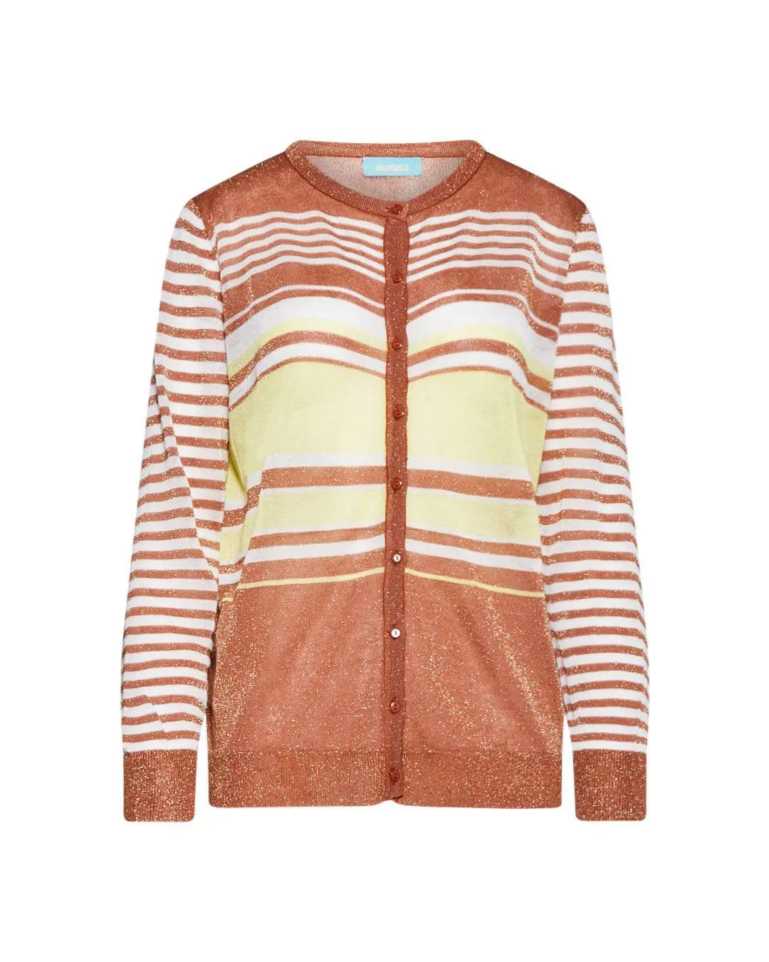 Cardigan righe TABACCO