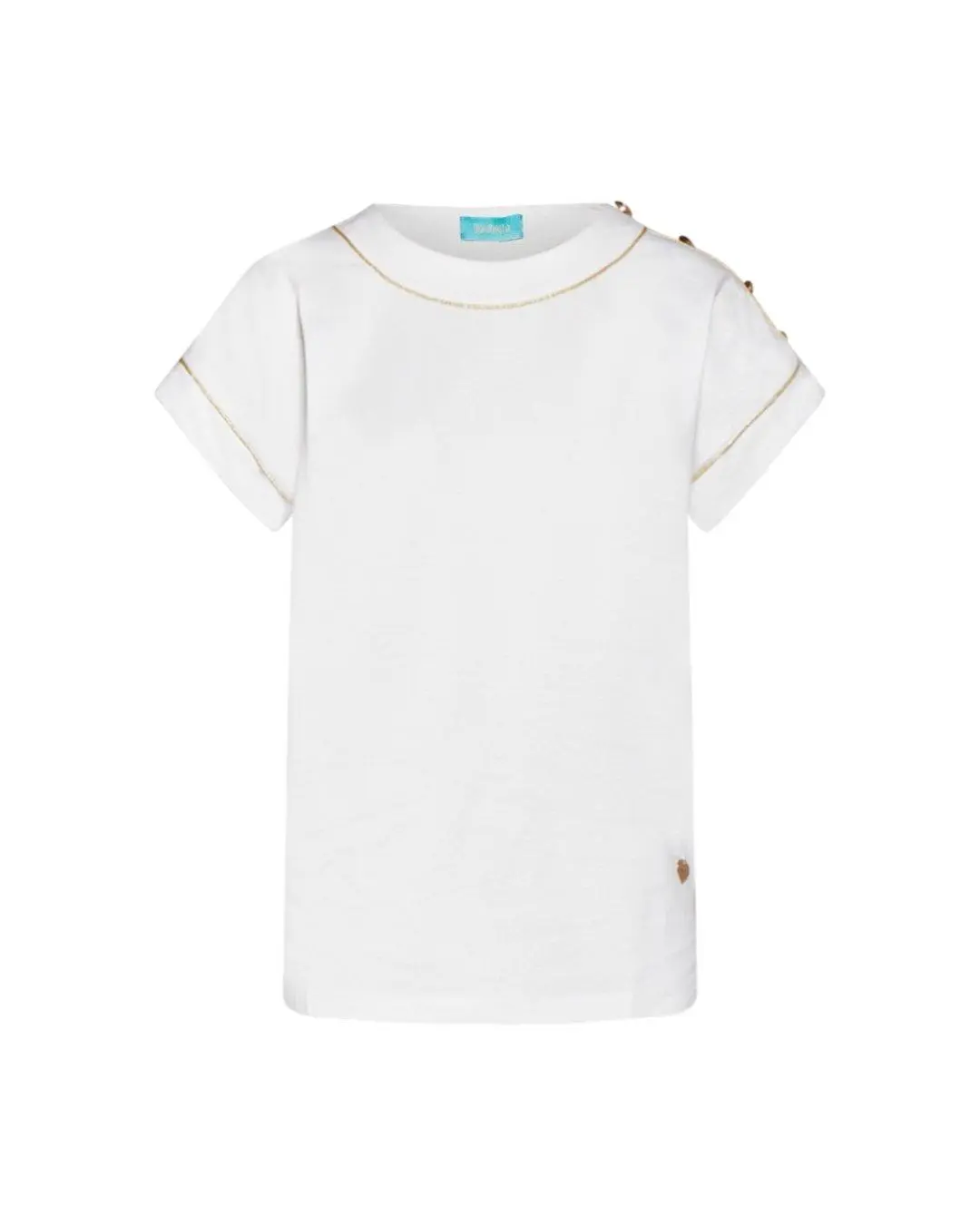 T-shirt con cup sleeves Bianco - Image 2