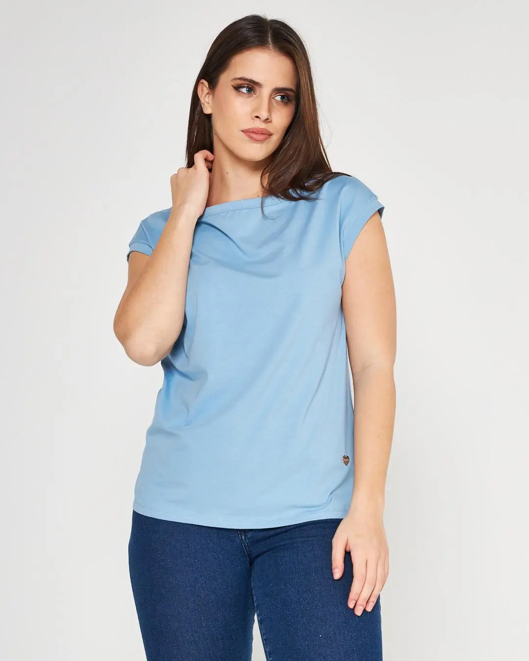 T-shirt kimono LIGHT BLUE - Image 4