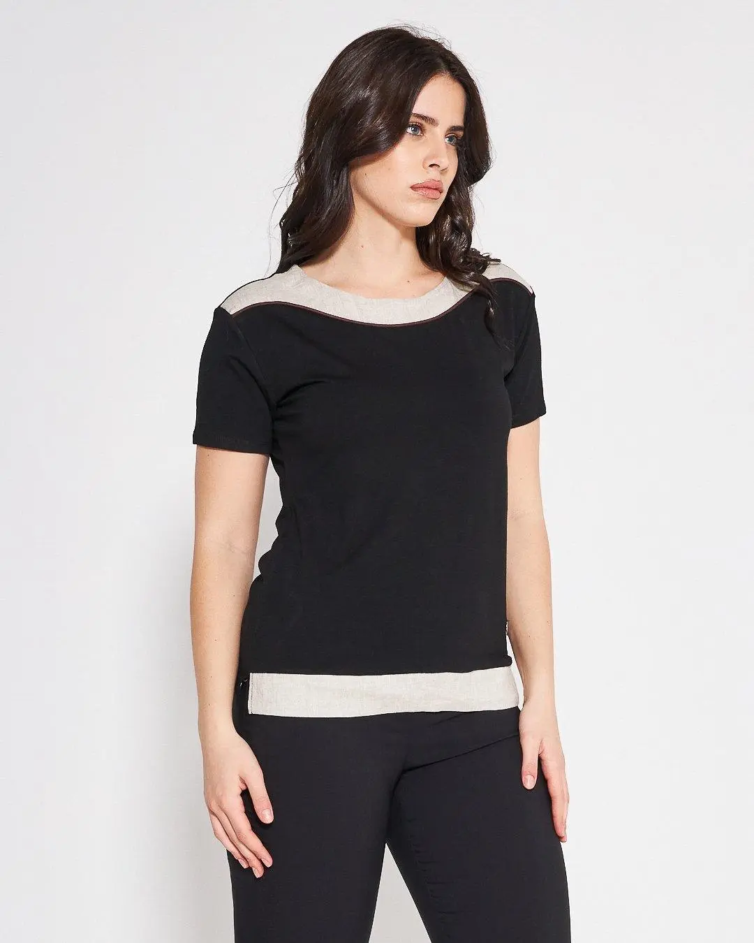 T-shirt viscosa BLACK - Image 3