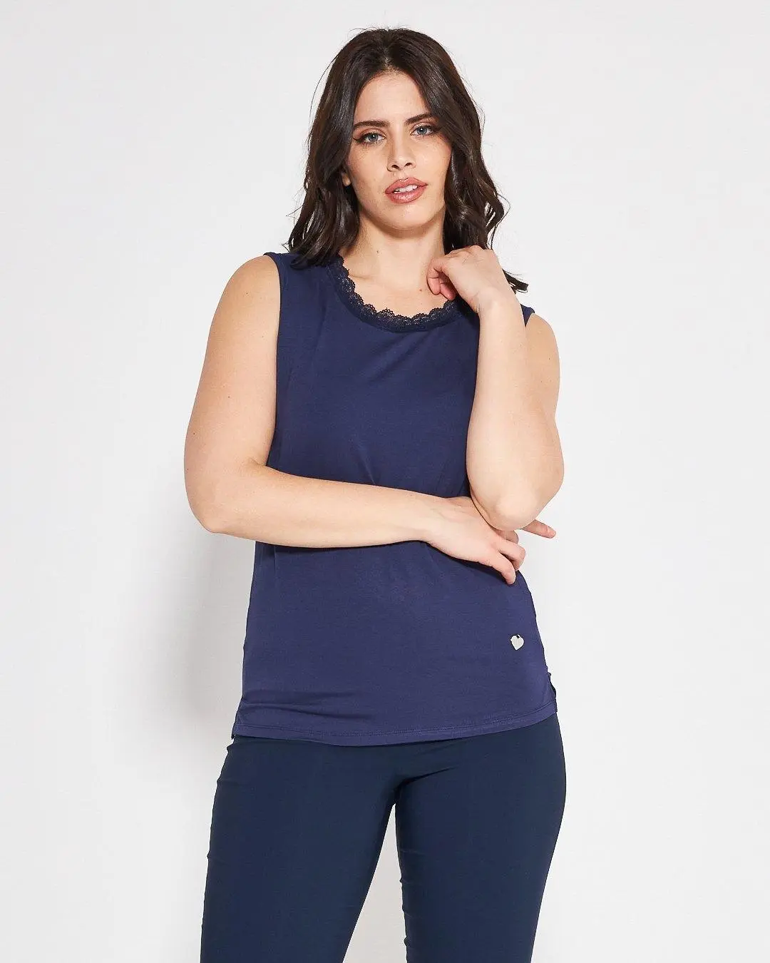 Canotta pizzo BLUE NAVY - Image 3
