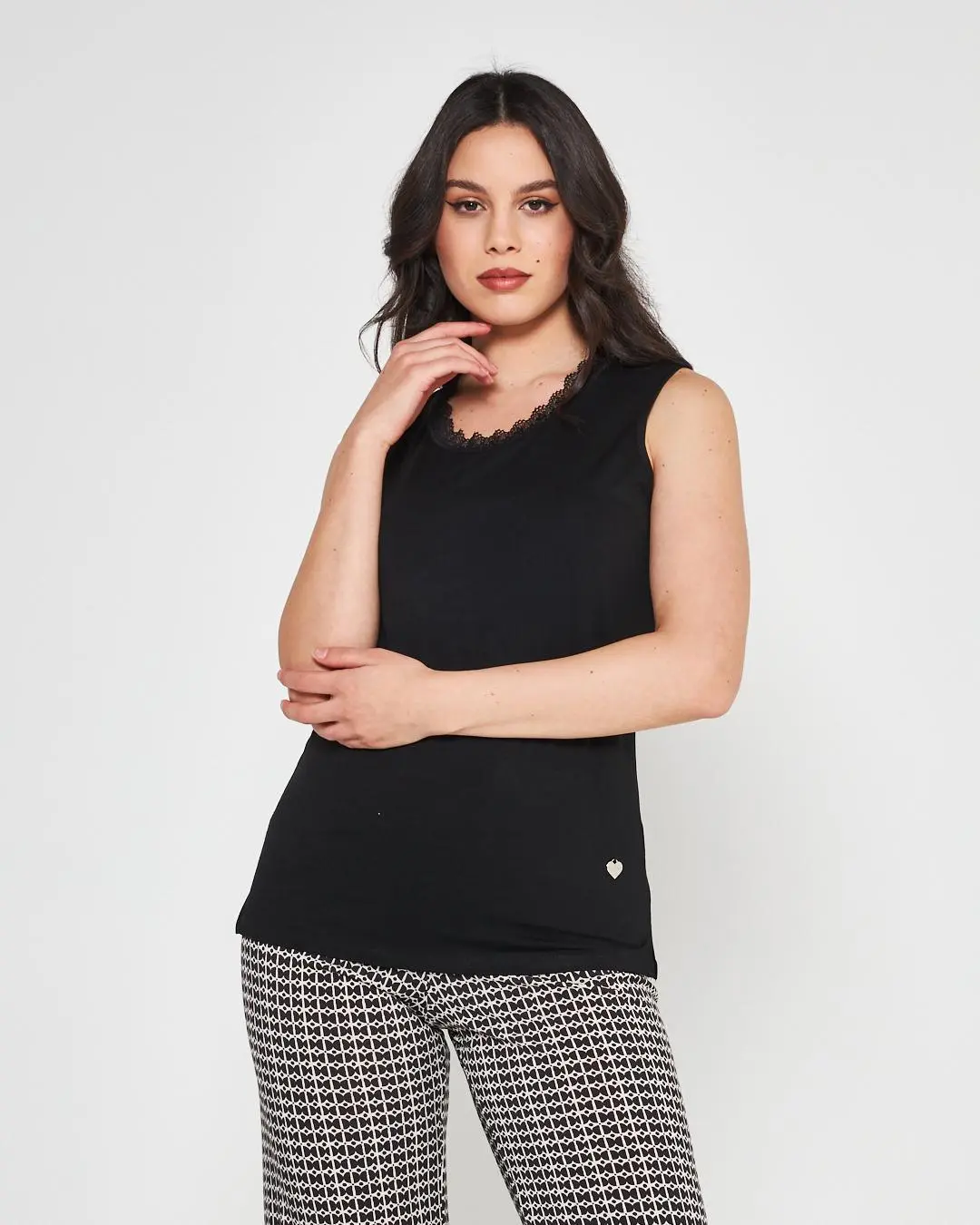 Canotta pizzo BLACK - Image 4