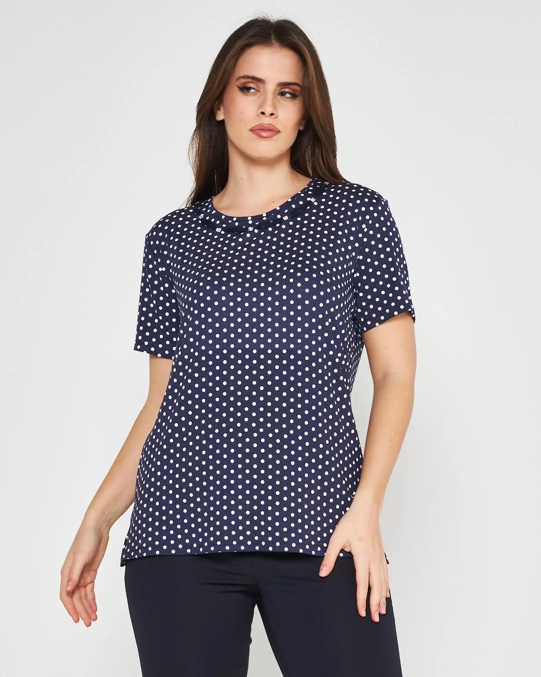 T-shirt pois BLUE NAVY - Image 3