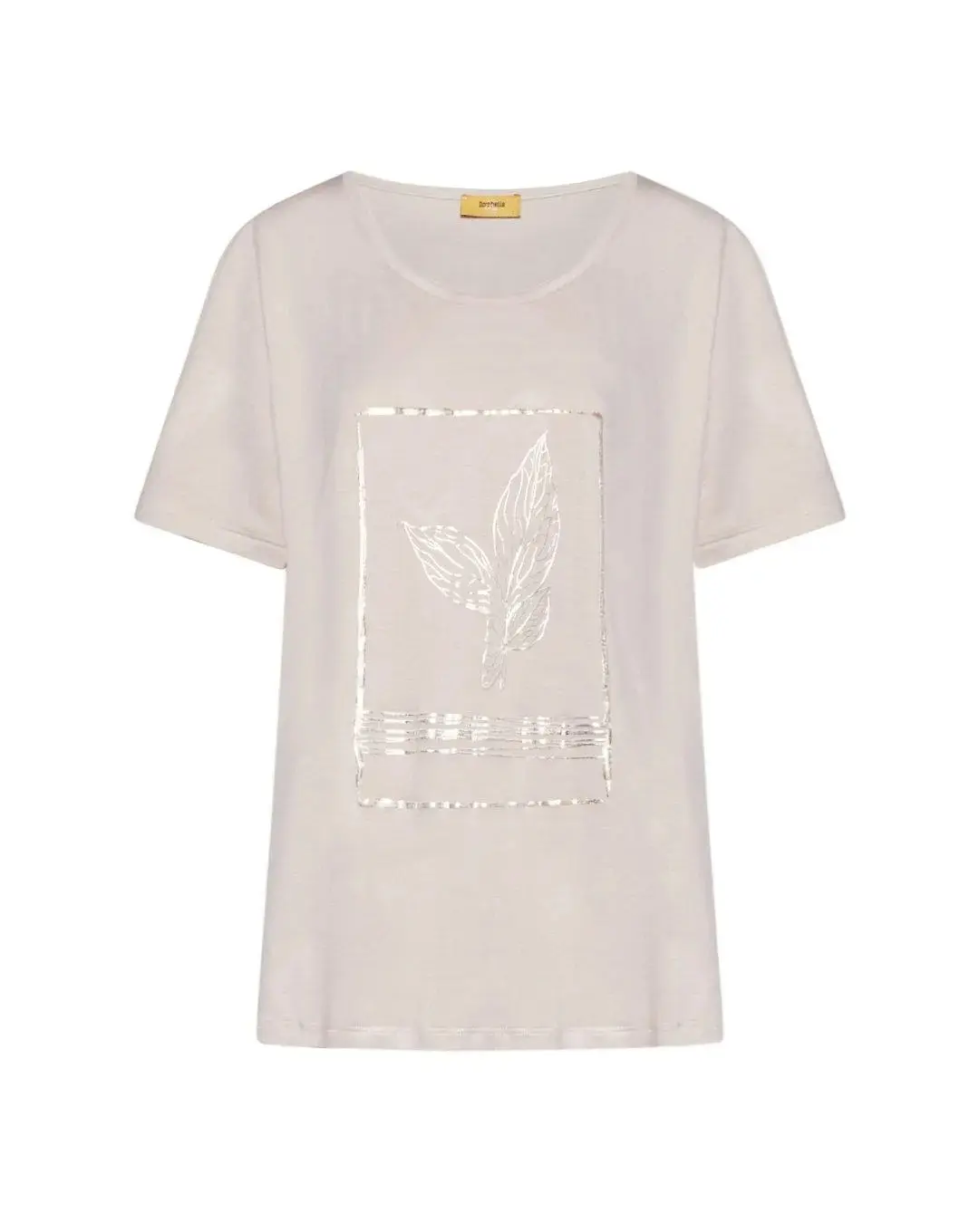 T-shirt foglia BEIGE-ORO - Image 2
