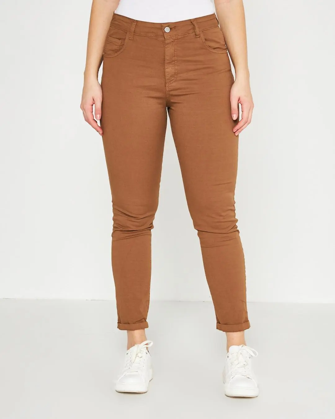 Pantalone cinque  tasche TABACCO