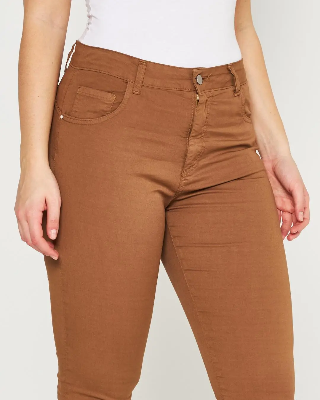 Pantalone cinque  tasche TABACCO - Image 3