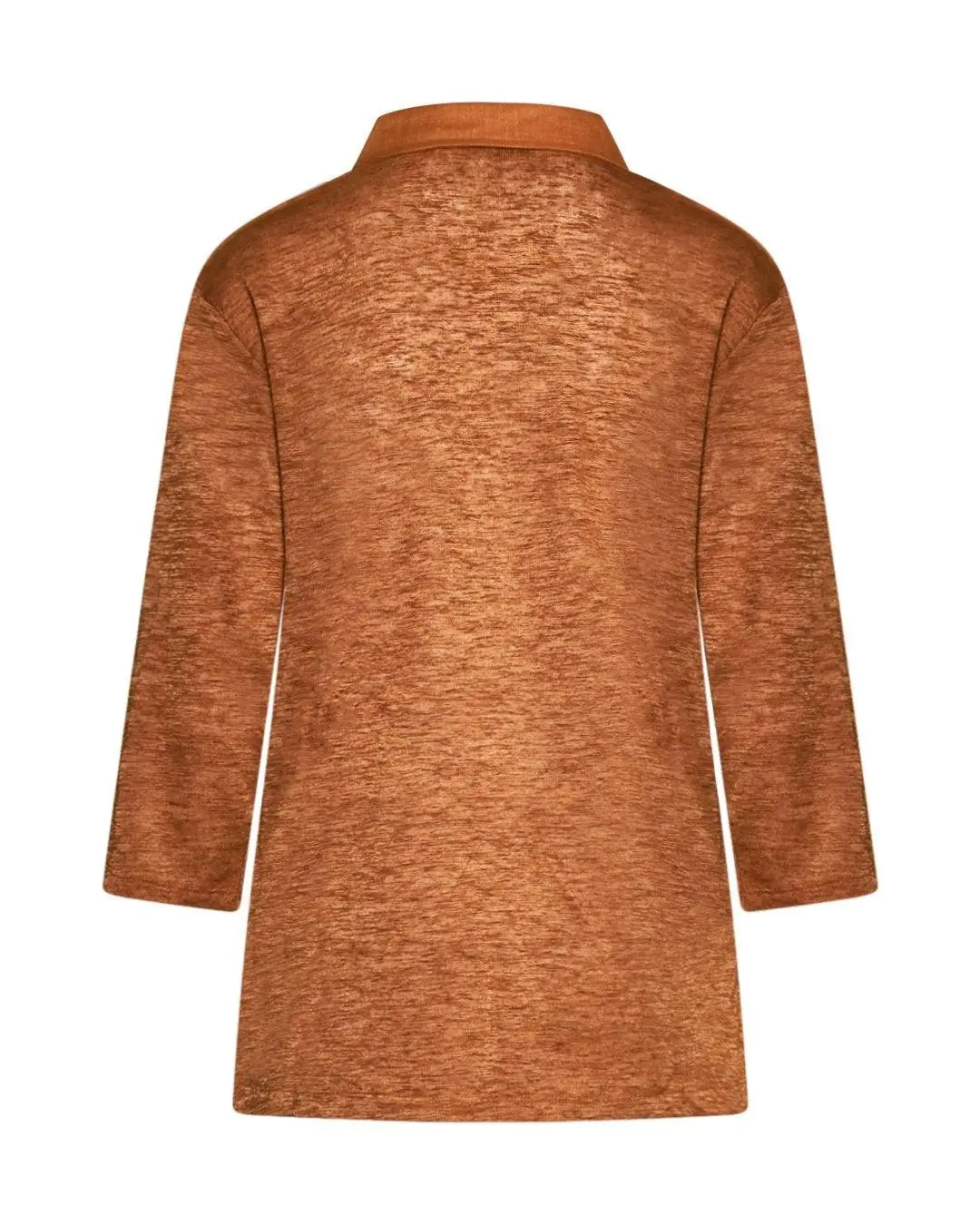Blusa bimateriale con colletto CAMMELLO - Image 2