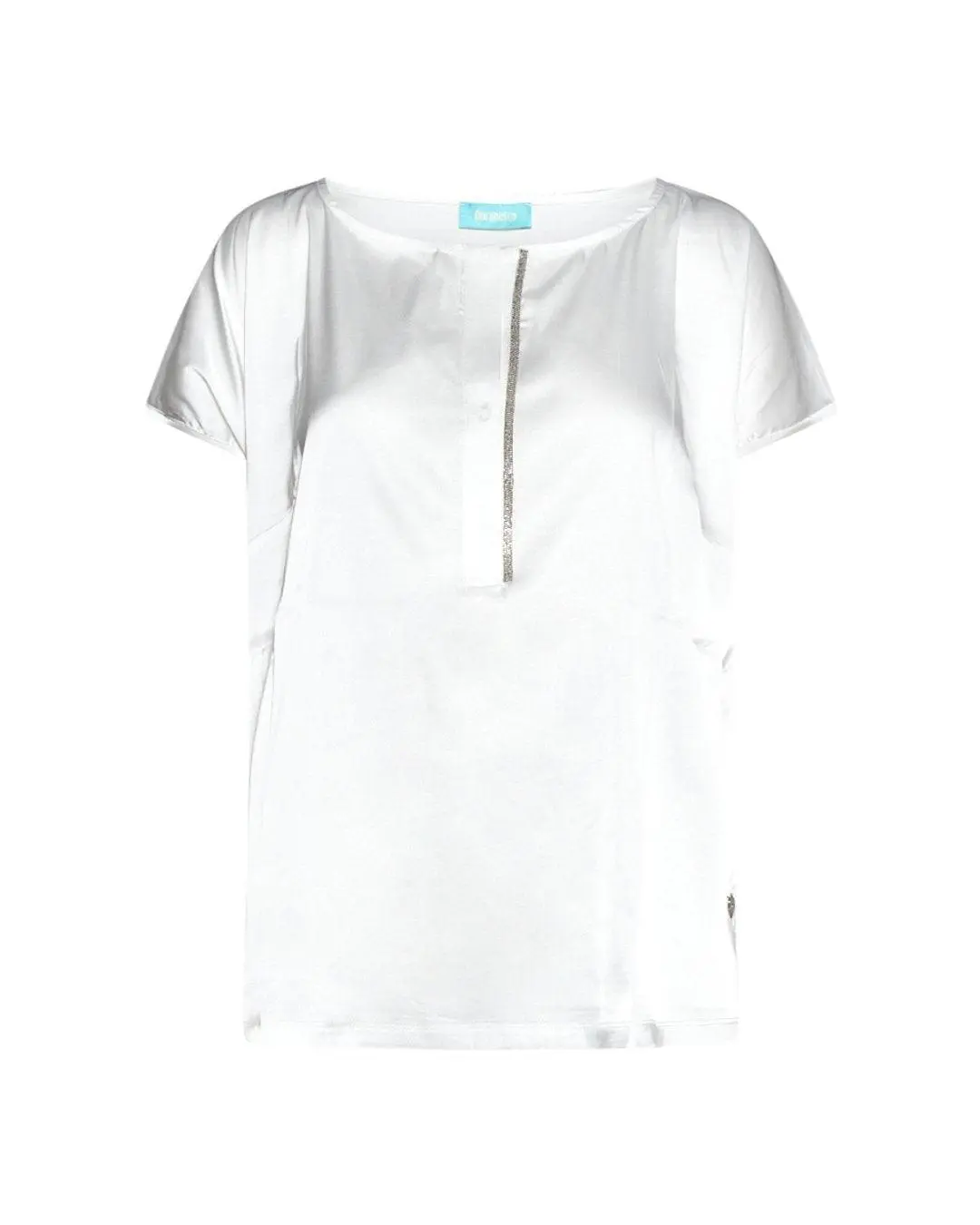 Blusa con dettaglio gioiello WHITE