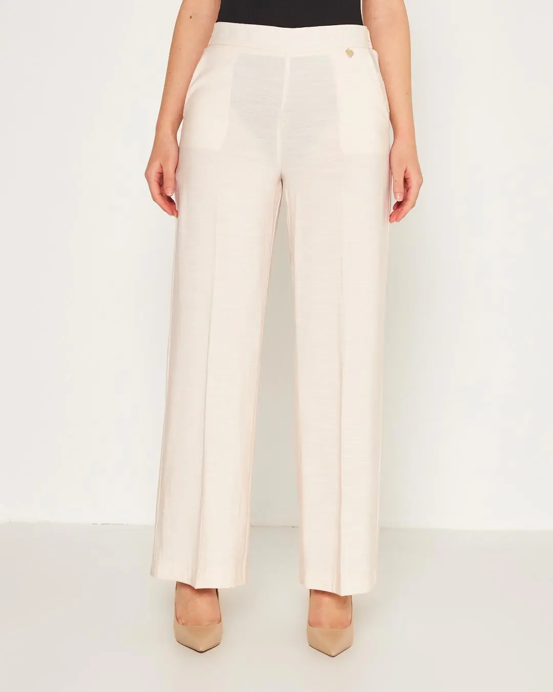Pantapalazzo zip Beige