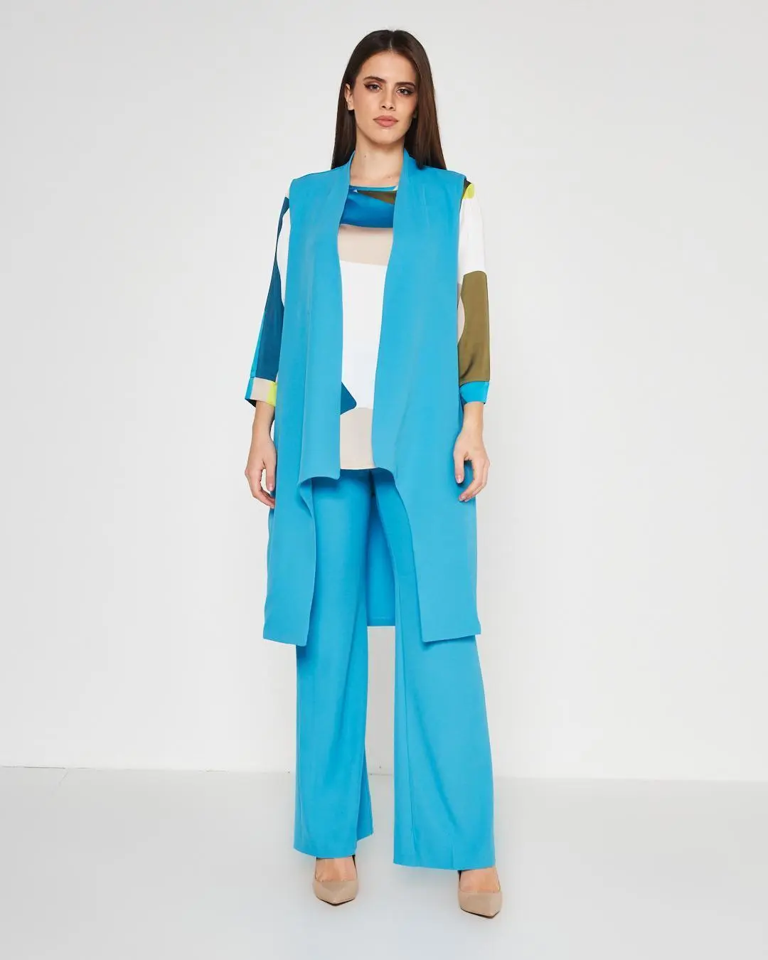 Gilet fluido Celeste - Image 5