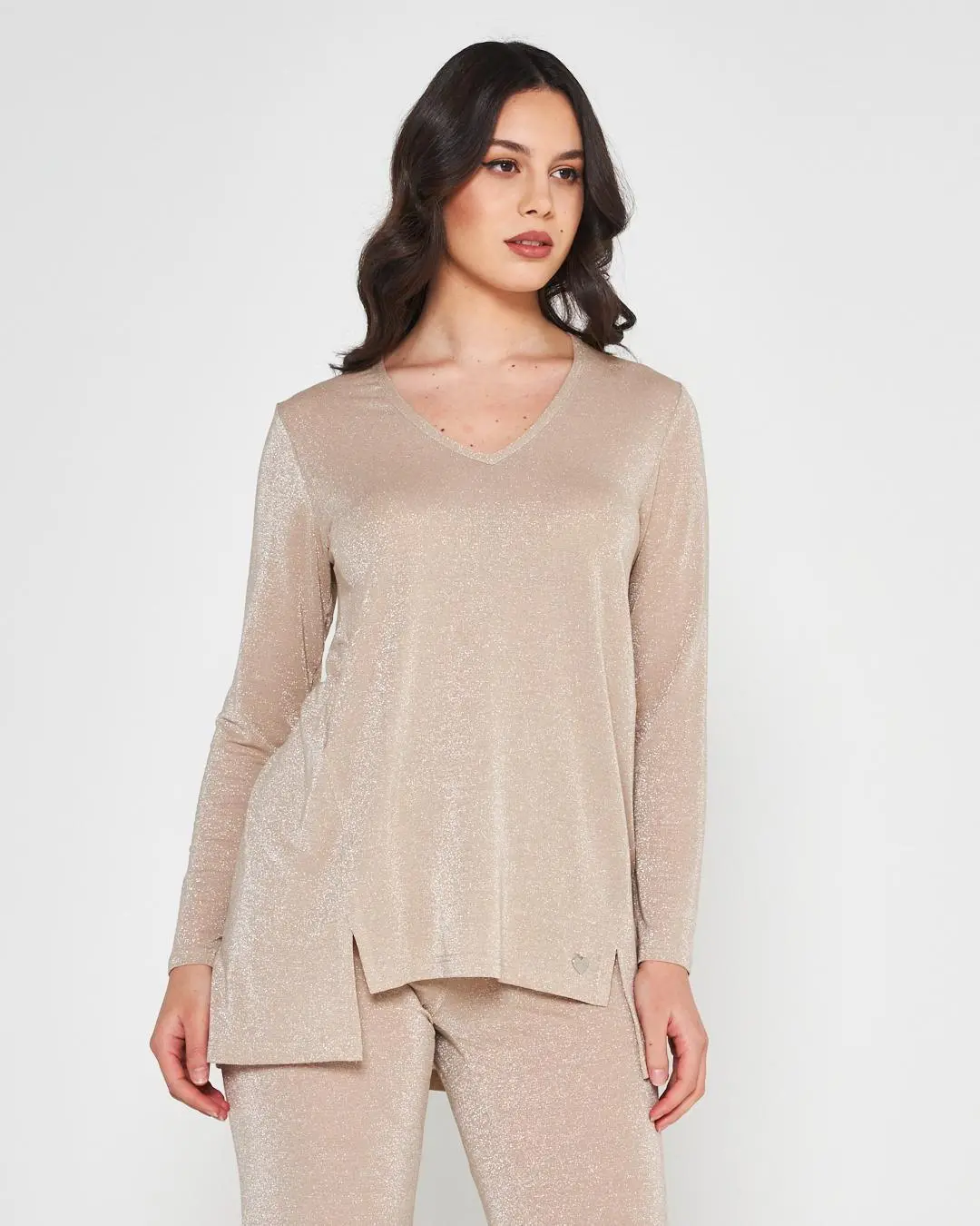 Blusa lurex CHAMPAGNE - Image 3