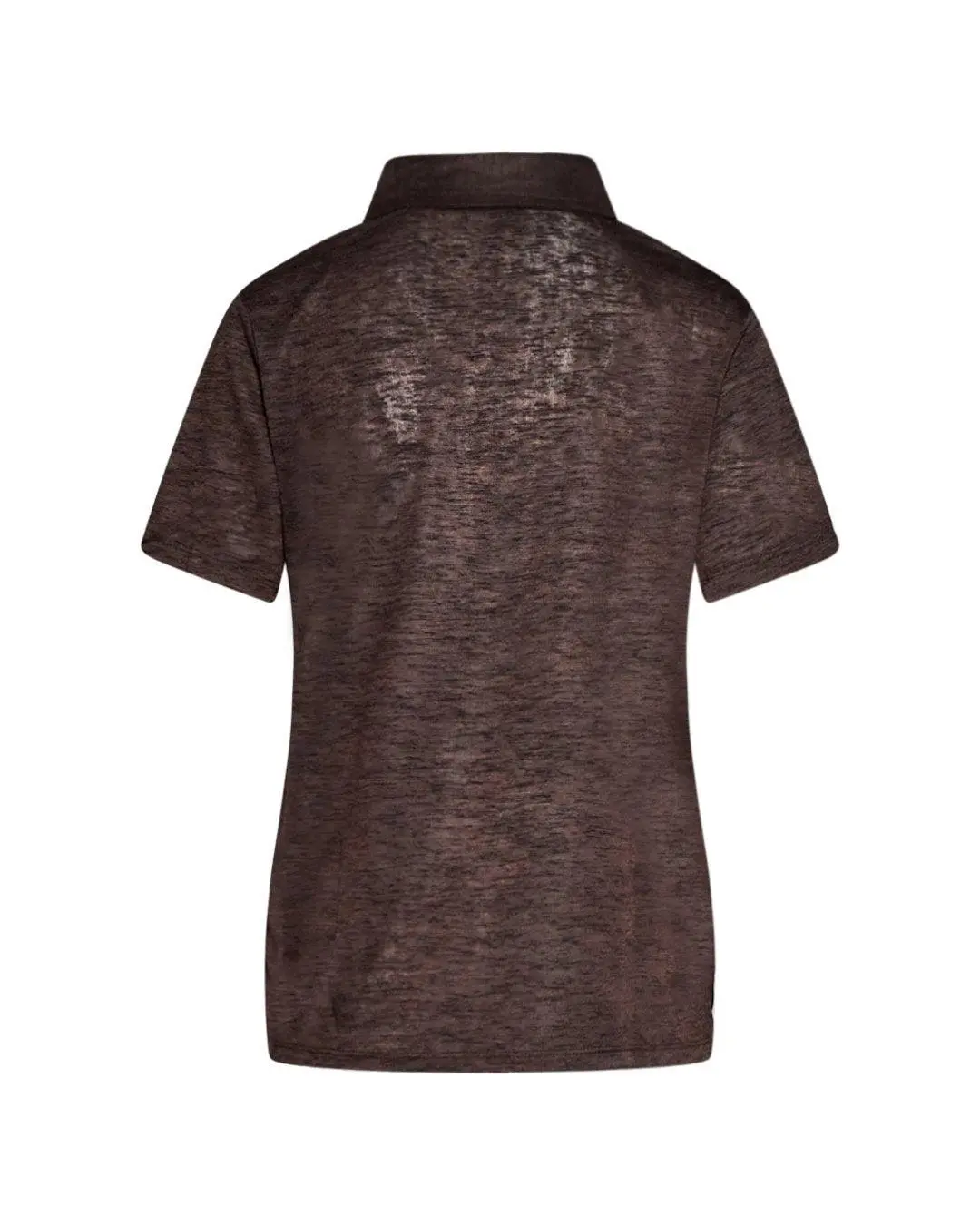 Blusa in lino con scollo a V CACAO - Image 2