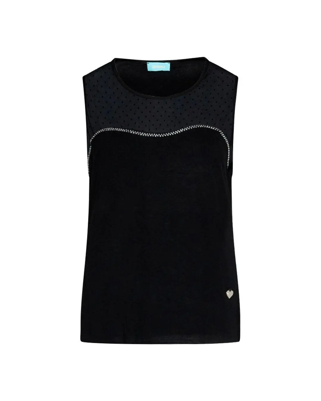 Canotta con trasparenza BLACK