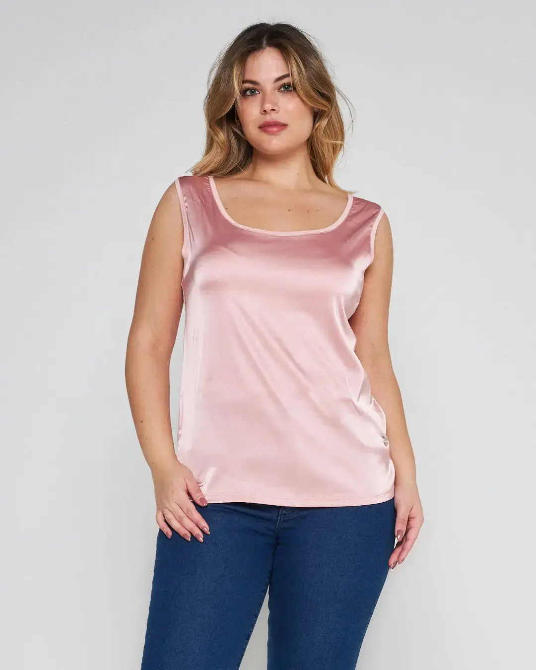 Canotta bimateriale BLUSH PINK - Image 2