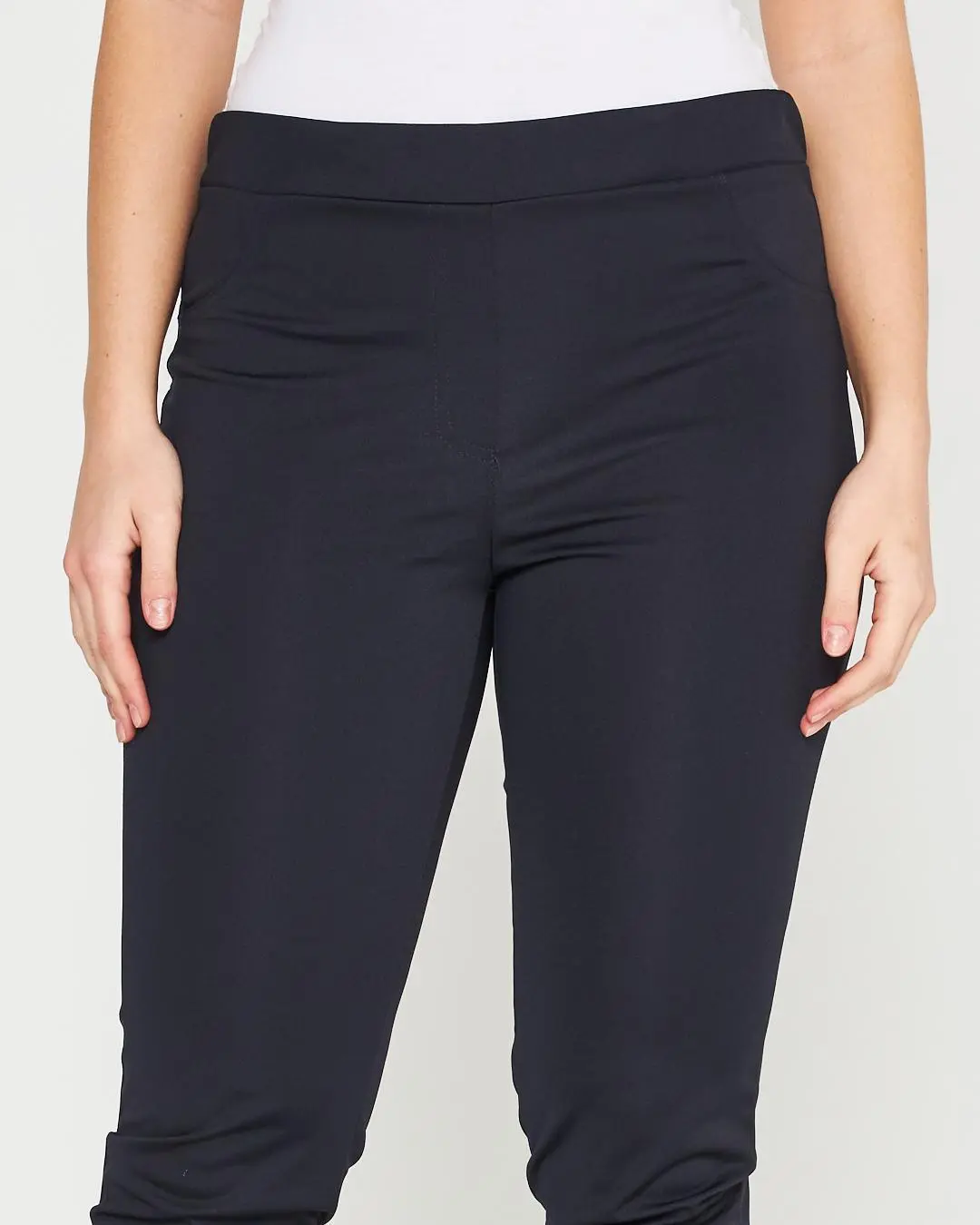 Pantalone basic con taglio push up posteriore BLU - Image 3