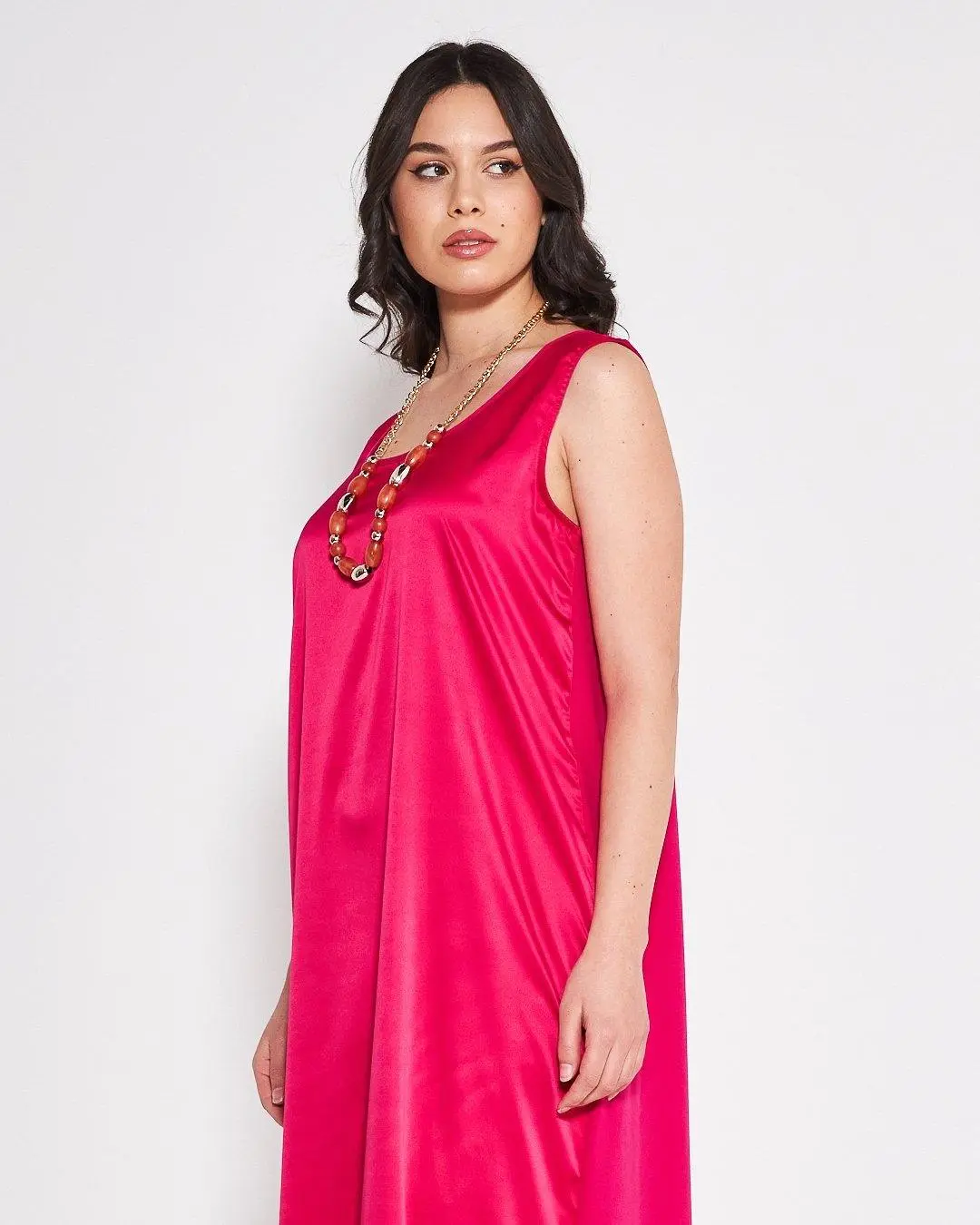 Abito raso unito FUXIA - Image 5