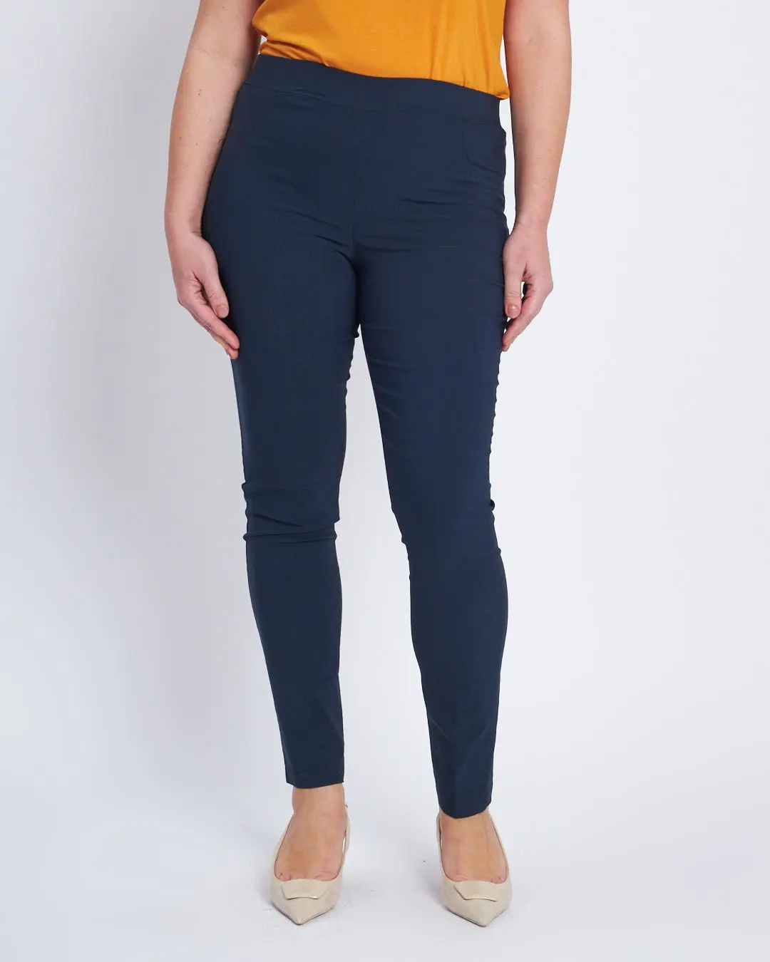 Pantalone skinny con taglio push-up BLU