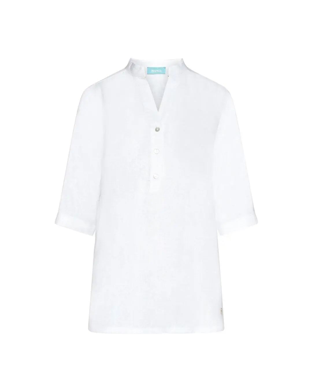 Blusa in lino BIANCO - Image 2